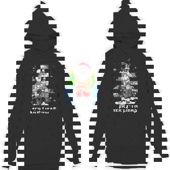 Merry Liftmas Santa Claus Gym Fitness Weightlifting Unisex Hoodie - Monsterry