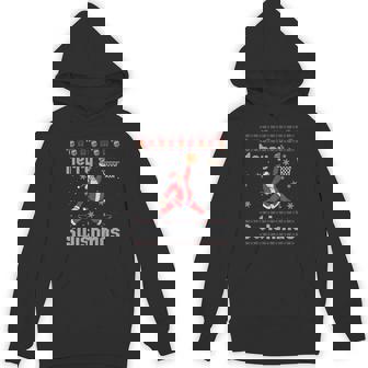 Merry Swishmas Basketball Dunk Rebound Santa Christmas Party Hoodie - Monsterry