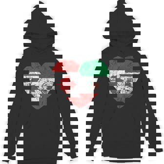 Mexican Canadian Flags Heart Canada Mexico Roots Heritage Hoodie - Seseable