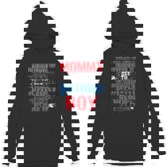 Mommy Of The Birthday Boy Spider Web Birthday Party Matching Hoodie | Mazezy