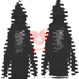 Morocco Flag Heart Moroccan Pride Unisex Hoodie - Monsterry
