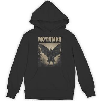Mothman Cryptozoology Vintage Cryptid Graphic Hoodie - Thegiftio UK