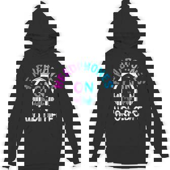 Music Headphones On World Off Music Lovers Producer DJ Unisex Hoodie - Monsterry