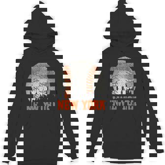New York Retro Baseball Lover Met At Game Day Hoodie - Thegiftio UK