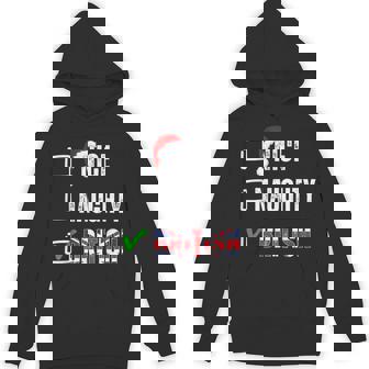 Nice Naughty British Christmas List Santa United Kingdom Unisex Hoodie - Monsterry