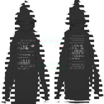 Nice Naughty British Christmas Pajama Matching Unisex Hoodie - Monsterry
