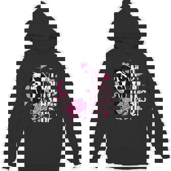 No You Hang Up Ghost Calling Horror Halloween Pink Hoodie - Monsterry