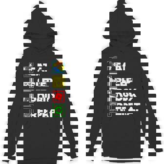 Noob And Professional Gamer Eat Sleep Robux Repeat Hoodie | Mazezy