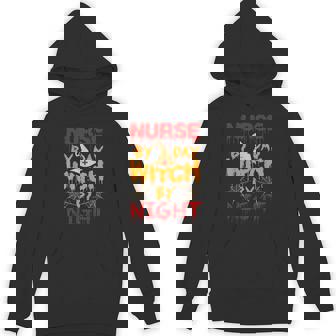 Nurse Witch Shirts Nurse By Day Witch By Night Halloween Unisex Hoodie - Monsterry