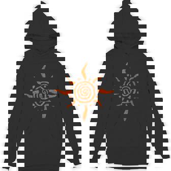 Paleo Sun Spiral Sun Petroglyph Tank Top Unisex Hoodie - Monsterry
