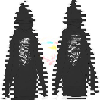 Patriotic Bald Eagle Mullet American USA Flag 4th Of July Unisex Hoodie - Monsterry