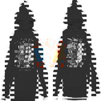 Patriotic Hot Dog American Flag USA 4th Of July Fourth Unisex Hoodie - Monsterry