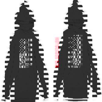 Patriotic Retro USA American Flag Motocross Dad 4th Of July Unisex Hoodie - Monsterry