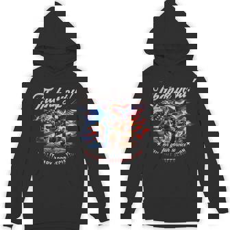 Patriotic USA Flag Military Appreciation Thank You Military Unisex Hoodie - Monsterry