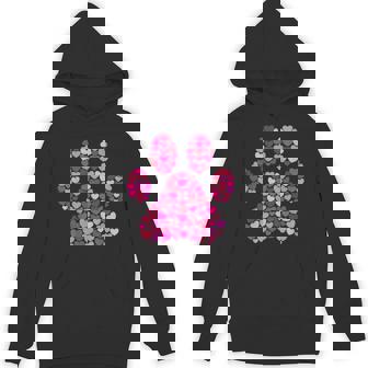 Paw Print Hearts Dog Lover Unisex Hoodie - Monsterry