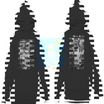 Penguin Bird Van Gogh Style Starry Night Hoodie - Thegiftio