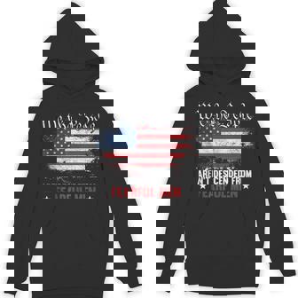 We The People Are Not Descended From Fearful Men USA Flag Tank Top Unisex Hoodie - Monsterry