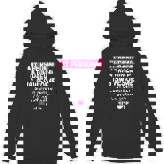 My Personal Trainer Is Awesome But Can't Count Gym Hoodie - Monsterry