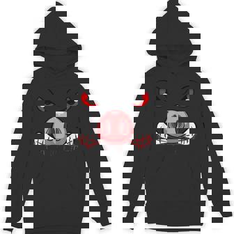 Pig Angry Face Swine Scary Halloween Costume Unisex Hoodie - Monsterry