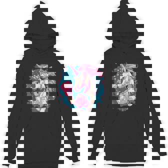 Pink Unicorn With Boxing Gloves Unisex Hoodie - Monsterry