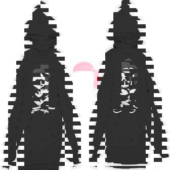 Pirate Skull Red Bandana Sword Costume Unisex Hoodie - Monsterry