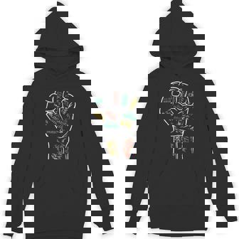 Power Fist Hand Shirt Inspiring Leaders Black History Unisex Hoodie - Monsterry