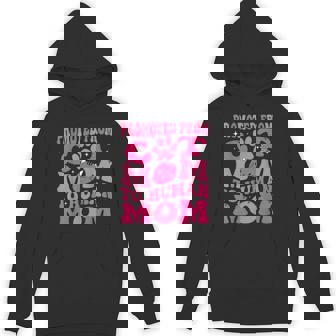 Promoted From Cat Mom To Human Mom Groovy Unisex Hoodie - Monsterry