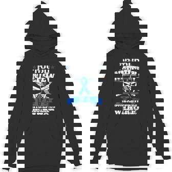 Proud Nephew Of A Hydrocephalus Warrior Awareness Ribbon Unisex Hoodie - Monsterry