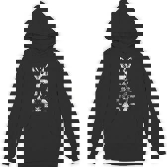 Rabbit Art Polygon Animal Abstract Motif Graphic Hare Unisex Hoodie - Monsterry