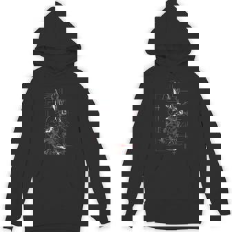 Rabbit Drawing Abstract Animal Art Geometric Graphic Hare Unisex Hoodie - Monsterry