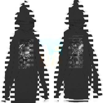 Raccoons Howling Moon Three Raccoons Howling Unisex Hoodie - Monsterry