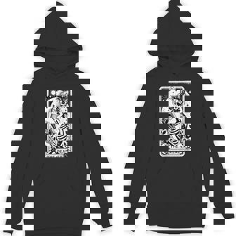 The Reader Tarot Card Spooky Teacher Skeleton Halloween Unisex Hoodie - Monsterry