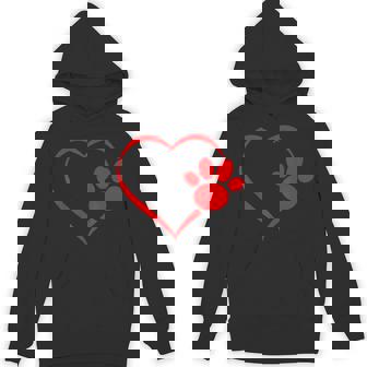 Red Heart Dog & Cat Paw Print Hearts Valentines Day Unisex Hoodie - Monsterry