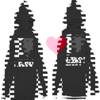 Red Heart I Love Lebron Hoodie - Monsterry