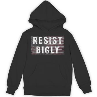Resist Bigly American Flag Unisex Hoodie - Monsterry