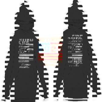 Retired 2025 Not My Problem Anymore Distressed Us Flag Hoodie | Seseable CA