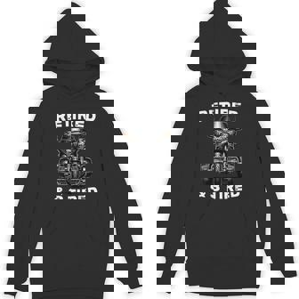 Retired Motorcycle Trike Grandpa Three-Wheeled Trike Dad Hoodie | Mazezy