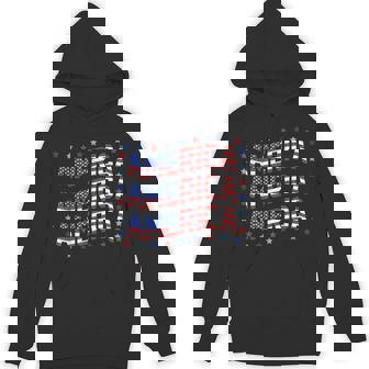 Retro America 4th Of July American Flag Patriotic American Unisex Hoodie - Monsterry