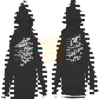 Retro Art Painting Is My Favorite Sport Paint Palette Brush Unisex Hoodie - Monsterry