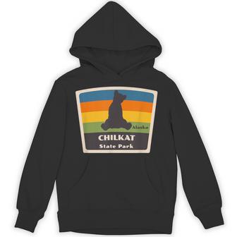 Retro Chilkat State Park Alaska Bear Baby AK Souvenir Unisex Hoodie - Monsterry