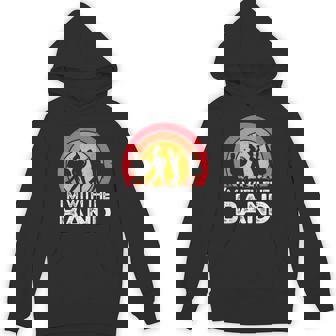 Retro I'm With The Band Marching Band Director Marching Band Hoodie - Seseable
