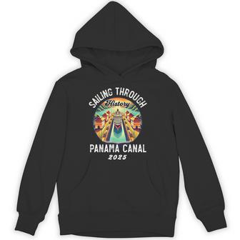 Retro Panama Canal Panama Waterway Sailing Cruising Vintage Hoodie - Thegiftio UK
