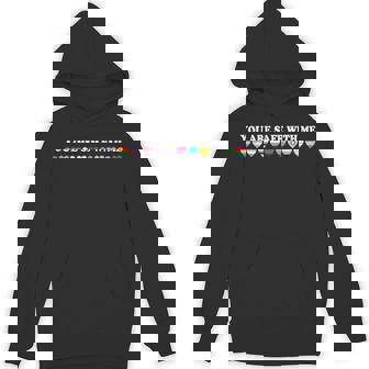 Retro You Are Safe With Me Rainbow Bi Transgender LGBT Pride Tank Top Unisex Hoodie - Monsterry
