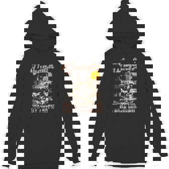 Retro Wranglin' Feral Children Raccoon 90S Western Hoodie - Seseable