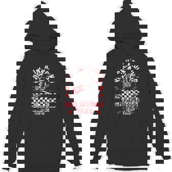 Rocking Around The Christmas Tree Jingle Bell Rock Skeleton Unisex Hoodie - Monsterry
