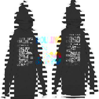 Rolling Into 10 Years Old Roller Skating 10th Birthday Kids Unisex Hoodie - Monsterry