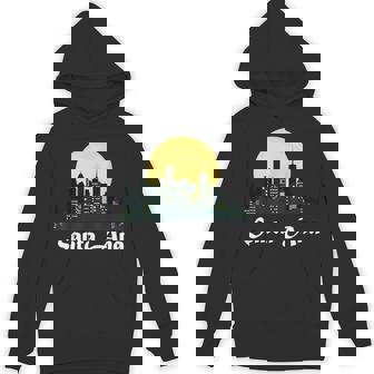 Santa Ana Skyline Glowing Moon Santa Ana City Night Unisex Hoodie - Monsterry