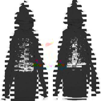 Santa Boston Terrier Christmas Lights Santa Reindeer Dog Unisex Hoodie - Monsterry