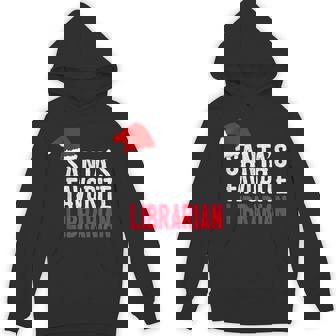 Santa's Favorite Librarian Cute Christmas Library Staff Unisex Hoodie - Monsterry