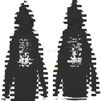 Santa's Silliest Goose Christmas Lights Silly Goose Hoodie | Mazezy